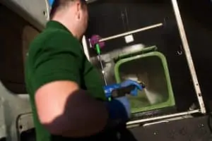 Festival food bin cleaning